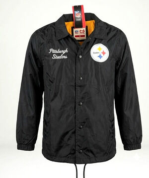 NFL Pittsburgh Steelers Ultra Game Coach Jacket Black Size XS NWT